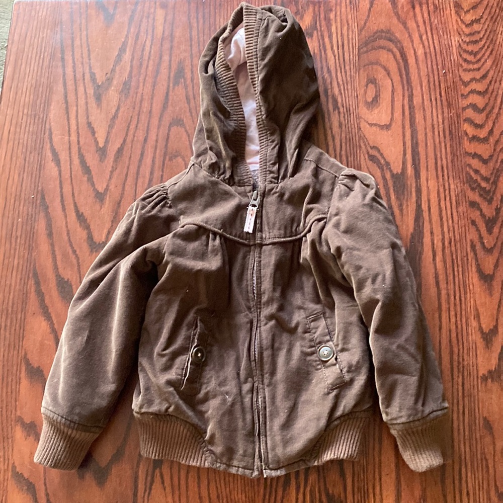 Stylish brown and pink corduroy jacket